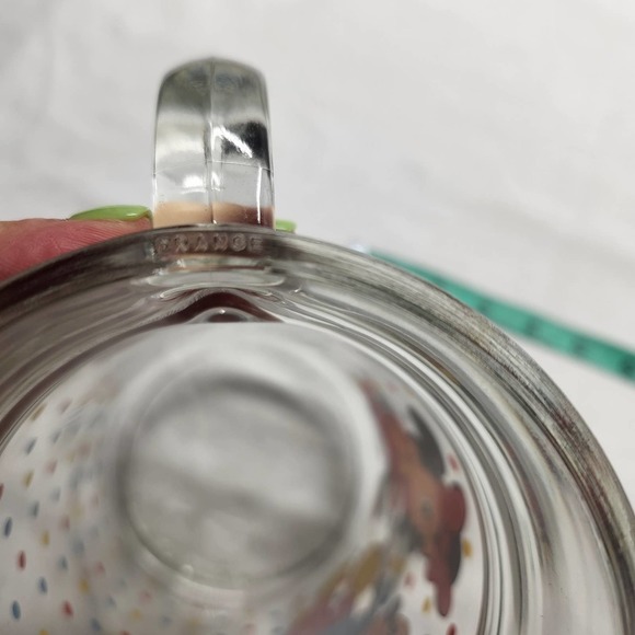 Rare BEX Disney Mickey and Minnie Mouse Glass Pitcher Made In France Heavy - Picture 7 of 8